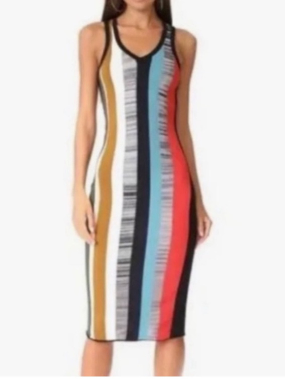 Cinq a Sept Stara Striped Midi Dress